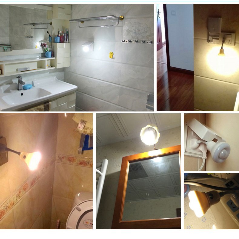 Đèn led cảm ứng chuyển động Veneian 220V/4W, tự sáng khi phát hiện chuyển động, xoay 360 độ, có thể thay đổi hướng sáng