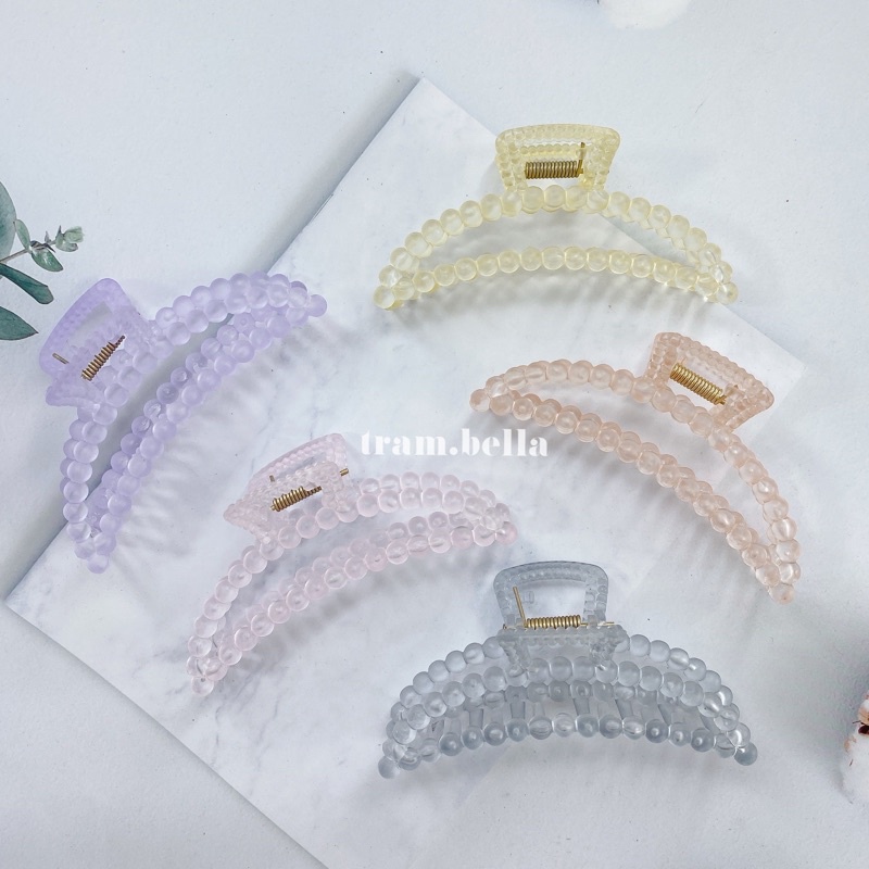 kẹp tóc kiểu hàn quốc cỡ lớn kẹp hạt trong chữ D