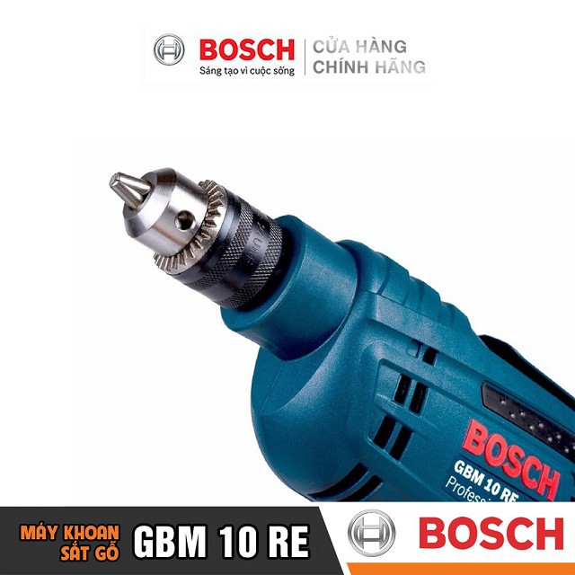 [CHÍNH HÃNG] Máy Khoan Bắt Vít Bosch GBM 10 RE (10MM-600W) Giá Đại Lý Cấp 1, Bảo Hành Tại Các TTBH Toàn Quố