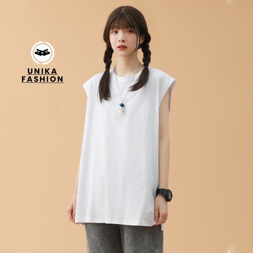 Áo Thun Ba Lỗ Sát Nách NAM NỮ Unisex UNIKA FASHION Form Rộng Trơn Hàn Quốc AT26