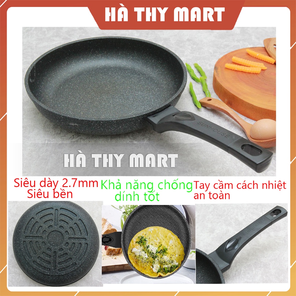 Chảo đá Sunhouse chống dính siêu bền SBD26 - 26cm