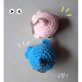 🐋Móc khoá hình cá voi len handmade🐳 Móc khoá treo balo cute, Móc khoá hình con cá mini