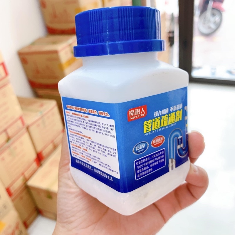 Bột thông cống, thông tắc bồn cầu, bồn rửa chén mẫu mới 2023 công nghệ Nhật