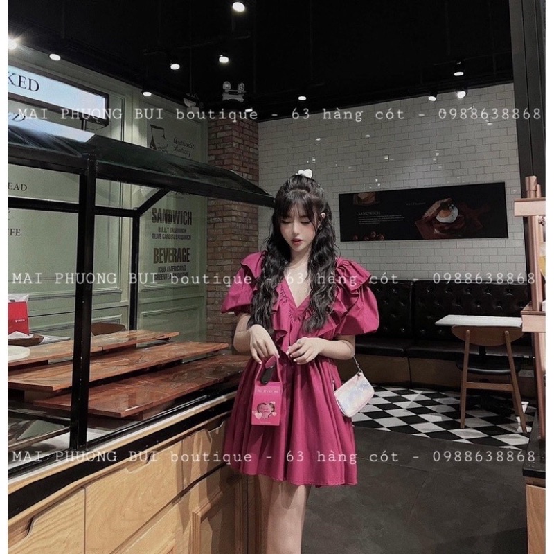 ĐẦM BABYDOLL CỔ BÈO BIGSIZE 55-90KG( BÈO BÉO BIGSIZE)