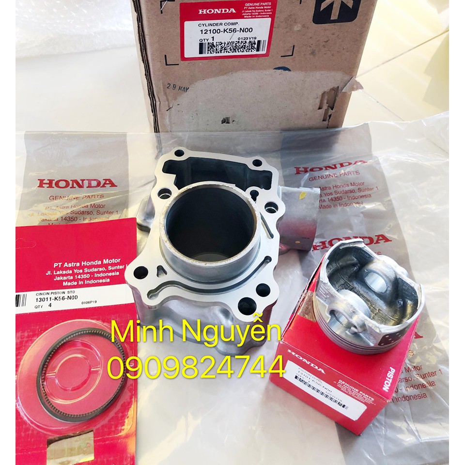 Full bộ lòng bạc pistong Sonic 150r/ winner X chính hãng honda