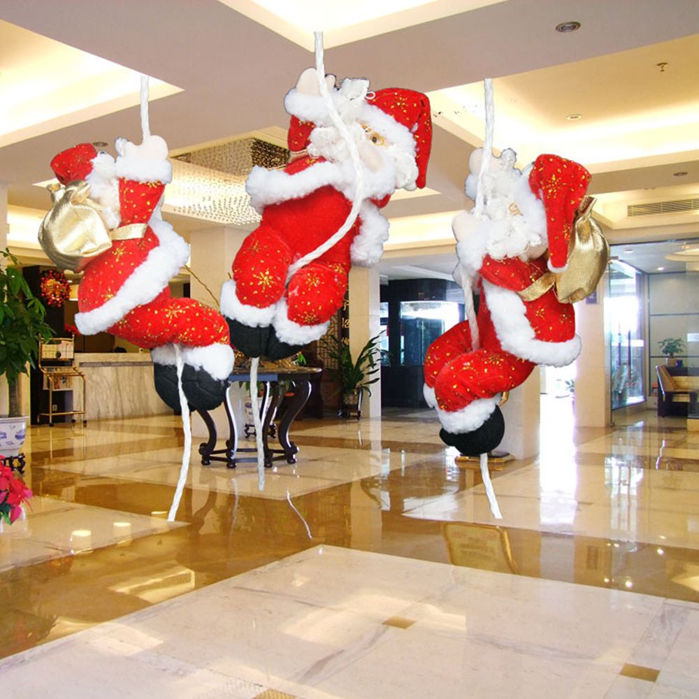Búp Bê Nhồi Bông Treo Trang Trí Cửa Sổ Hình Ông Già Noel Dễ Thương