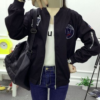 Áo Khoác Bomber Nữ Thêu Hoa