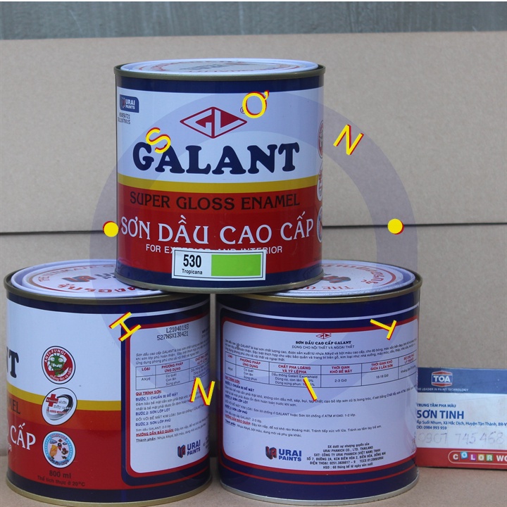 Sơn dầu màu XANH LÁ MẠ hiệu GALANT 800ml (Tập Đoàn URAI - Thái Lan) Sử dụng cho gỗ, tôn, sắt thép