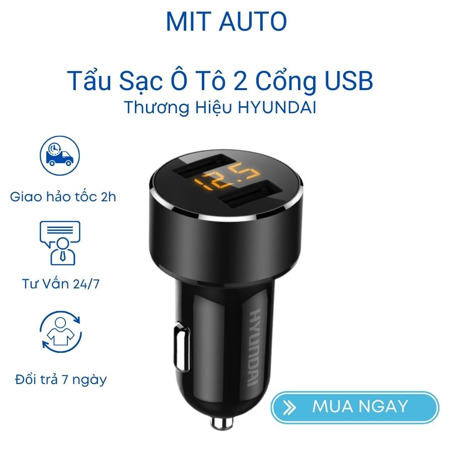 [Mã LIFEAUMAY giảm 10% tối đa 30k đơn 150k] Tẩu sạc ô tô chia tẩu sạc oto sạc xe hơi Hyundai 12-24V cao cấp Mitauto