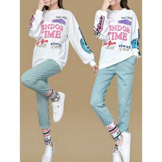 ĐỒ BỘ THỂ THAO THU ĐÔNG CHO NỮ PHONG CÁCH HIP HOP