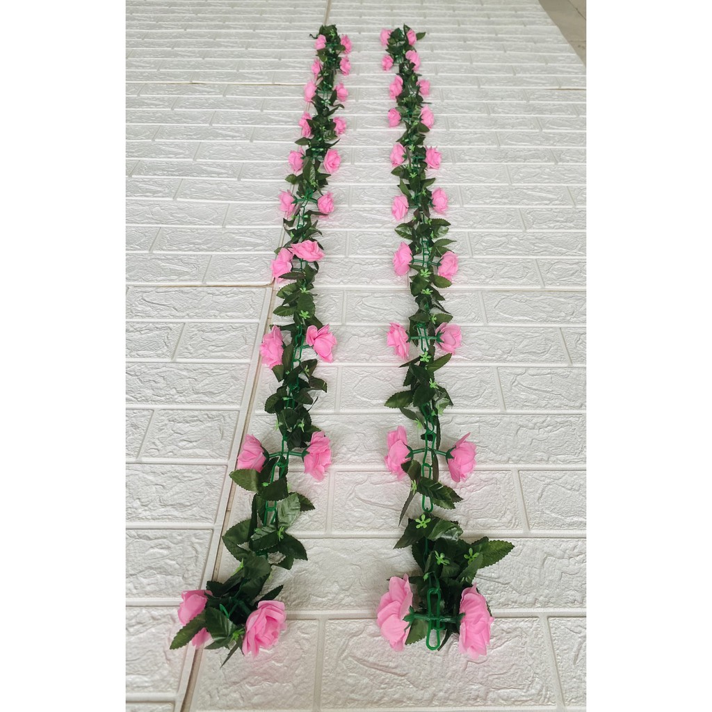 Dây leo hoa hồng lụa trang trí siêu đẹp