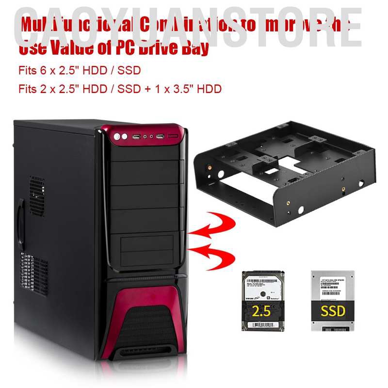 OImaster 2.5\" / 3.5\" HDD SSD to 5.25\" Floppy-Drive Bay Computer Mounting Bracket