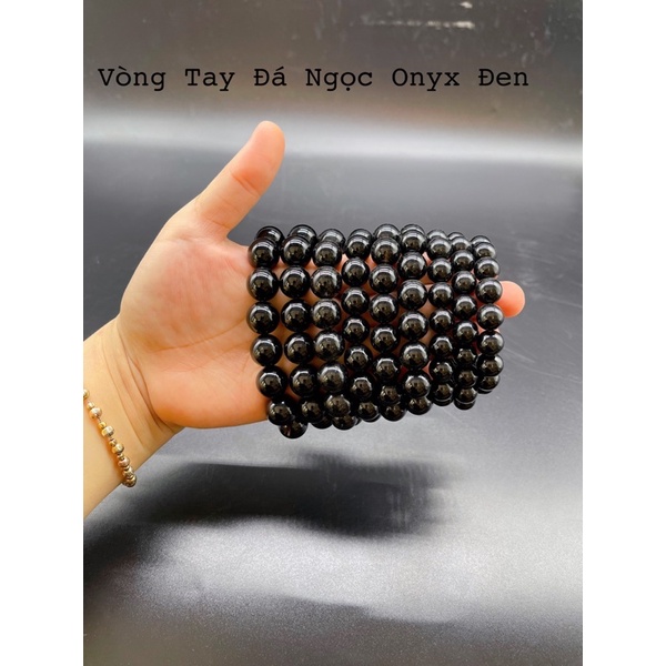 Vòng Tay Đá Ngọc Onyx Đen Phong Thuỷ