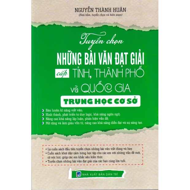 Sách - Tuyển chọn những bài văn đạt giải cấp tỉnh, thành phố và quốc gia