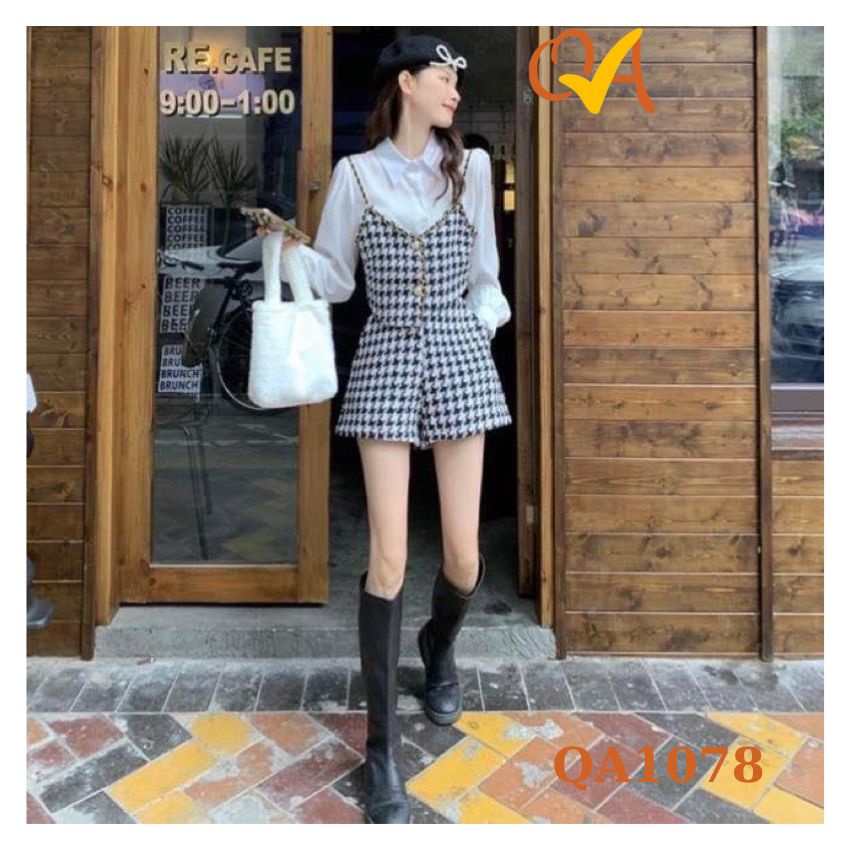 Set quần áo thời trang dạo phố, tiệc, công sở Quocanh, form chuẩn dáng, chất vải bố đẹp, phong cách