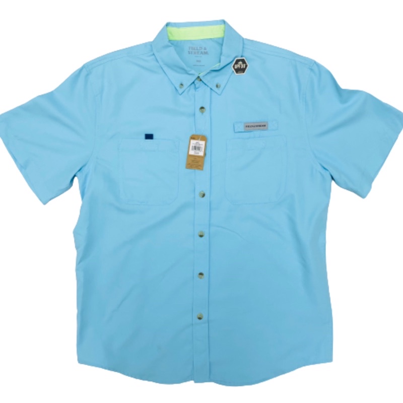 Áo sơ mi nam ngắn tay bigsize đi câu cá outdoor Field & Stream,chất liệu 100% polyester chống tia UV 30%