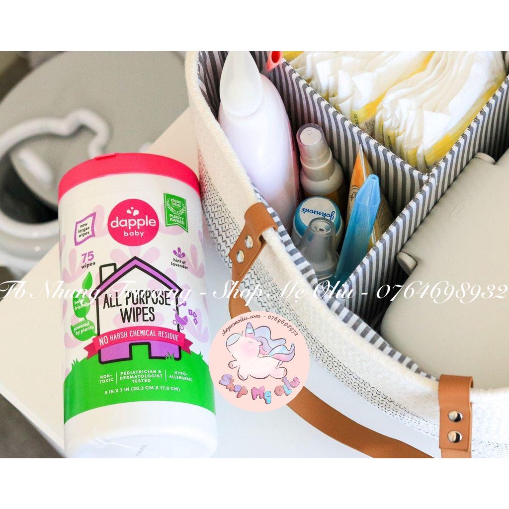 Khăn giấy vệ sinh đa năng cho bé Dapple Baby Lavender 75 Wipes