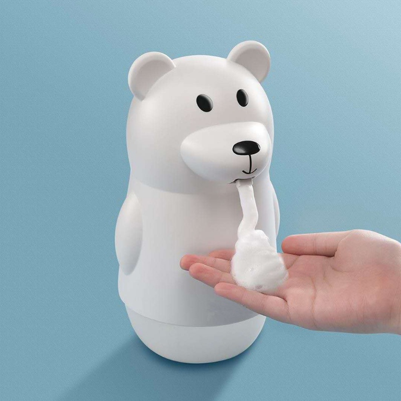 Bình Đựng Xà Phòng Tự Động 300ml Cảm Biến Hồng Ngoại Hình Gấu Dễ Thương