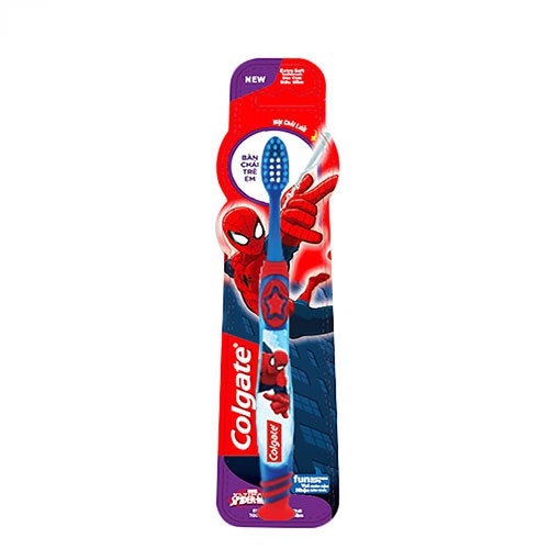 Bàn chải đánh răng Colgate cho bé Spider Man (từ 5 tuổi-9 tuổi ) ( giao màu ngẫu nhiên )