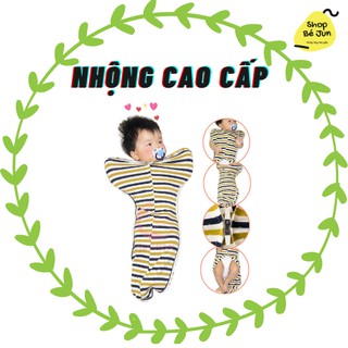 [ CAO CẤP ] Quấn Nhộng Chũn 🍓 Túi Ngủ Cho Bé NOONON cao cấp có khóa ta 🍓 Vải cotton thun lạnh co giãn 4 chiều mềm mát