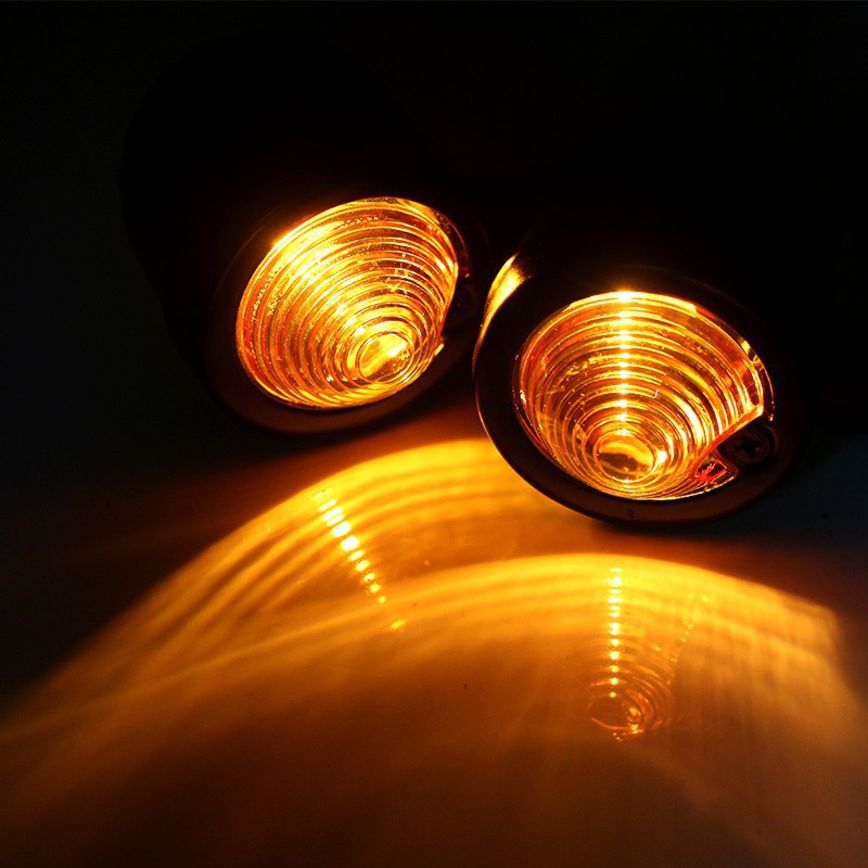 Combo 4 xi nhan xe máy hình hột vịt vỏ sắt mặt nhựa dùng độ xe classic win cafe racer, tracker