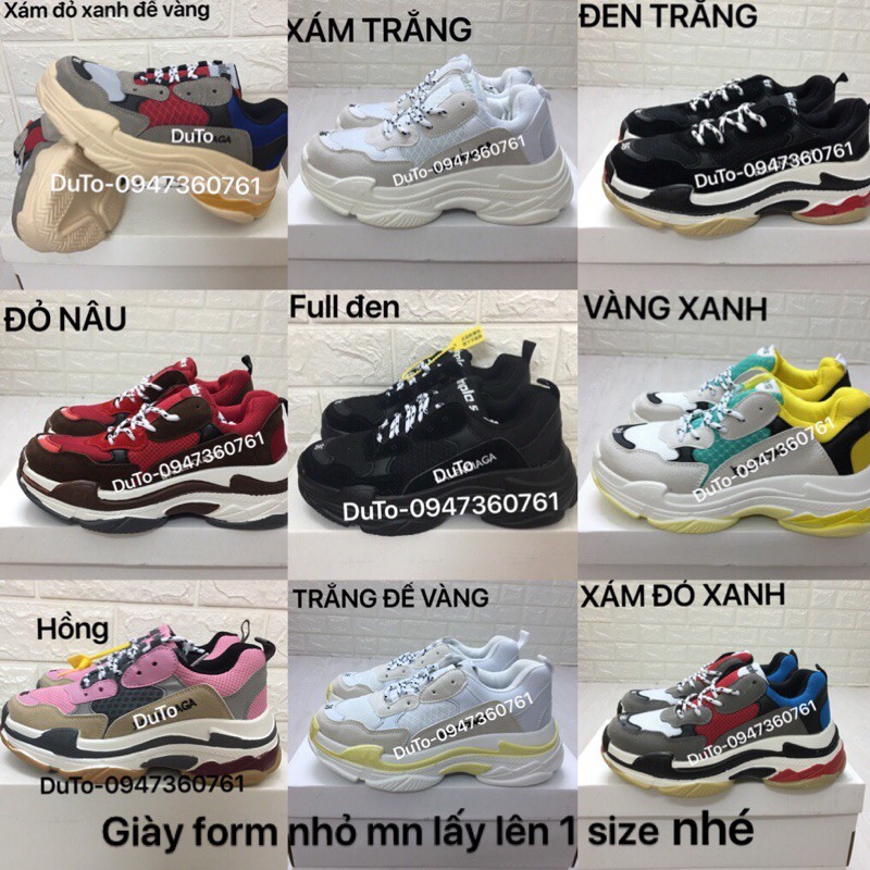 [SALE SỐC-SẴN HÀNG-FULLBOX] Giày triple s vàng xanh size 36->44