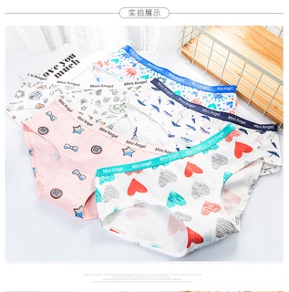 Quần lót nữ thun cotton cao cấp hoạ tiết mini angel 1580