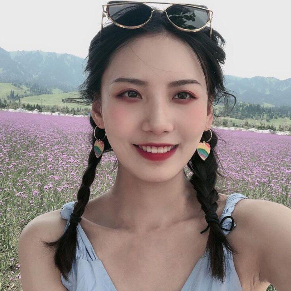 Bông Tai Dạng Vòng Hình Ngôi Sao / Mặt Cười / Bông Hoa Xinh Xắn Thời Trang