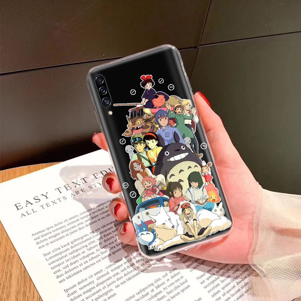 Ta109 Studio Ghibli Totoro for Samsung Galaxy J7 Pro J8 Core Plus J5 Prime A72 M62 F62 Transparent Case