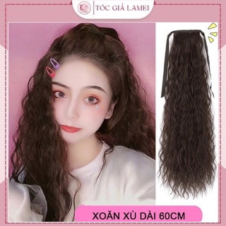 Tóc giả nữ cột❤️FREESHiP❤️Tóc giả buộc xù 60cm