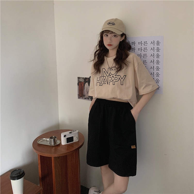 Quần Short Thể Thao Lưng Cao Phong Cách Hàn Quốc