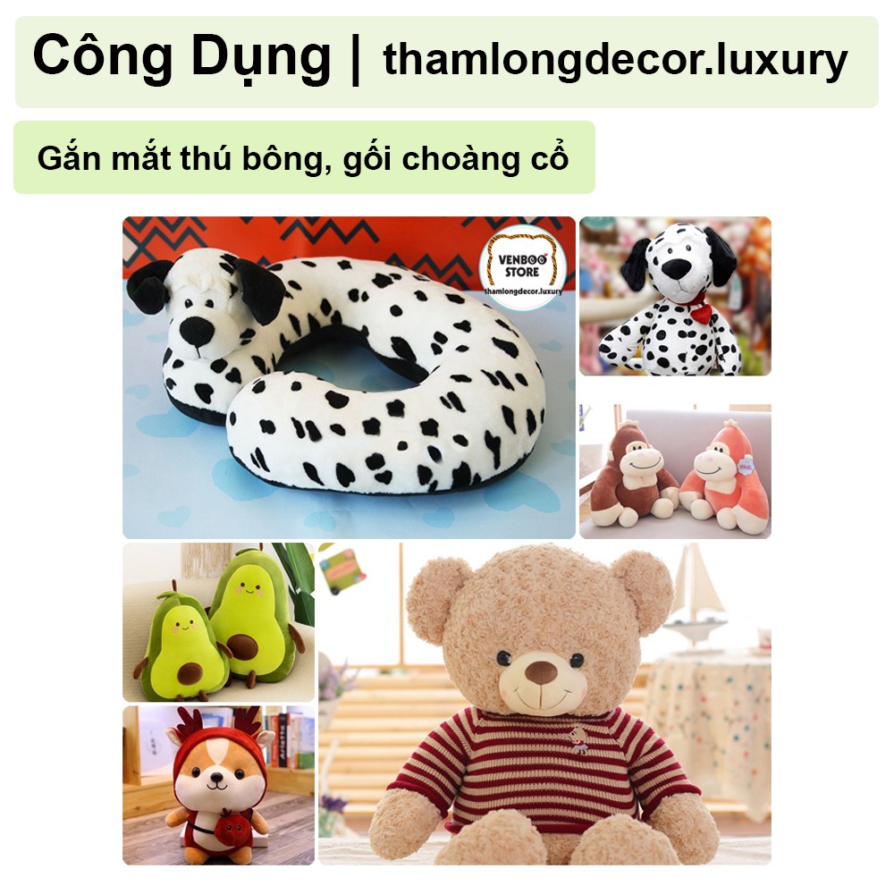 ️🎉 Mắt đen thú bông, gấu bông teddy, búp bê handmade | Phụ kiện thú bông