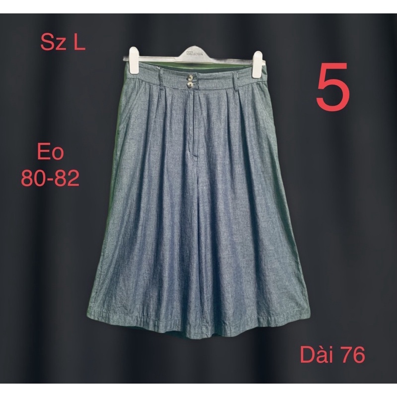 Quần váy, quần ống rộng denim