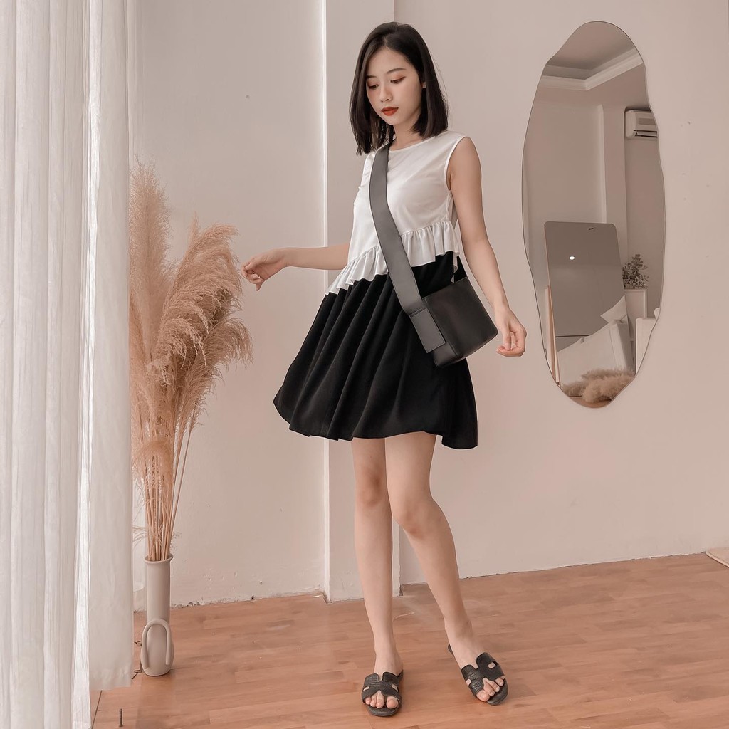 Modesty - Váy 3 lỗ thân bèo chéo Amita Dress