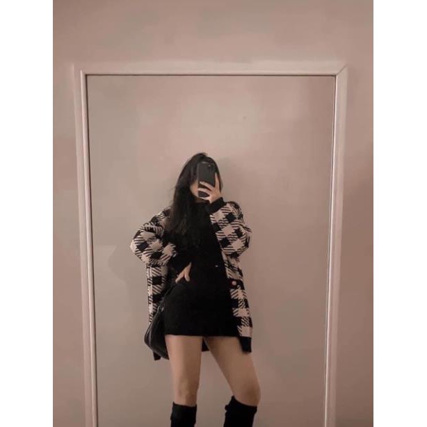 Áo cardigan kẻ caro thời trang thu đông 2020 ( kèm ảnh thật ) | BigBuy360 - bigbuy360.vn