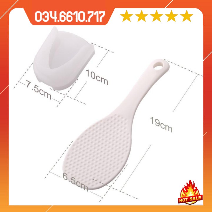 Set 2 muôi xới cơm có gai chống dính