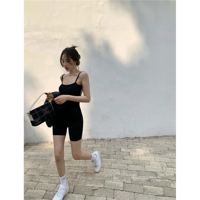 Jumsuit dây ngố hở lưng ôm body tôn dáng sexy kèm mod ngực - 25 Store | BigBuy360 - bigbuy360.vn