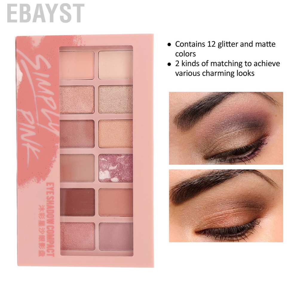 Bảng phấn mắt 12 màu lì và kim tuyến lâu trôi 7.2g # 01
 | BigBuy360 - bigbuy360.vn