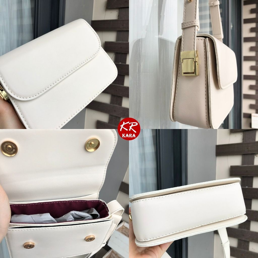 Túi đeo chéo nữ da trơn Túi đeo vai nữ KARA 471- Size19*13*6 cm, Da PU cao cấp, 3 màu lựa chọn