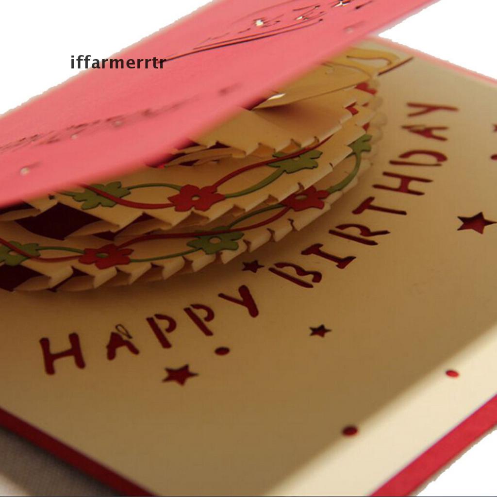 {iffarmerrtr} 3D Pop Up Greeting Card Handmade Happy Birthday Easter Valentines Day Thank You hye