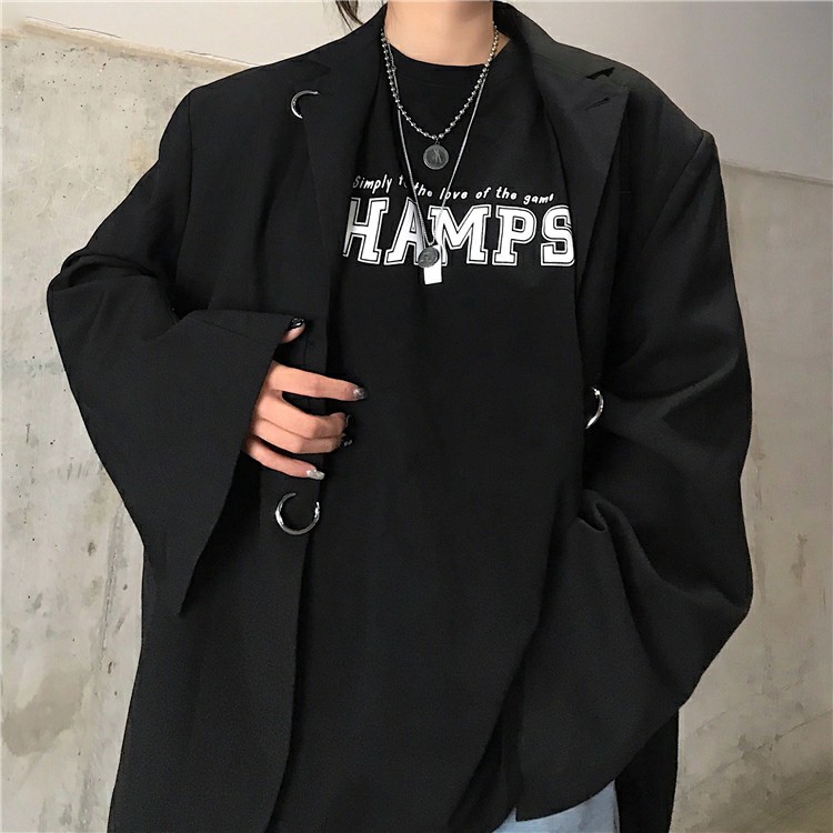 Áo thun nữ tay lỡ champs form rộng unisex
