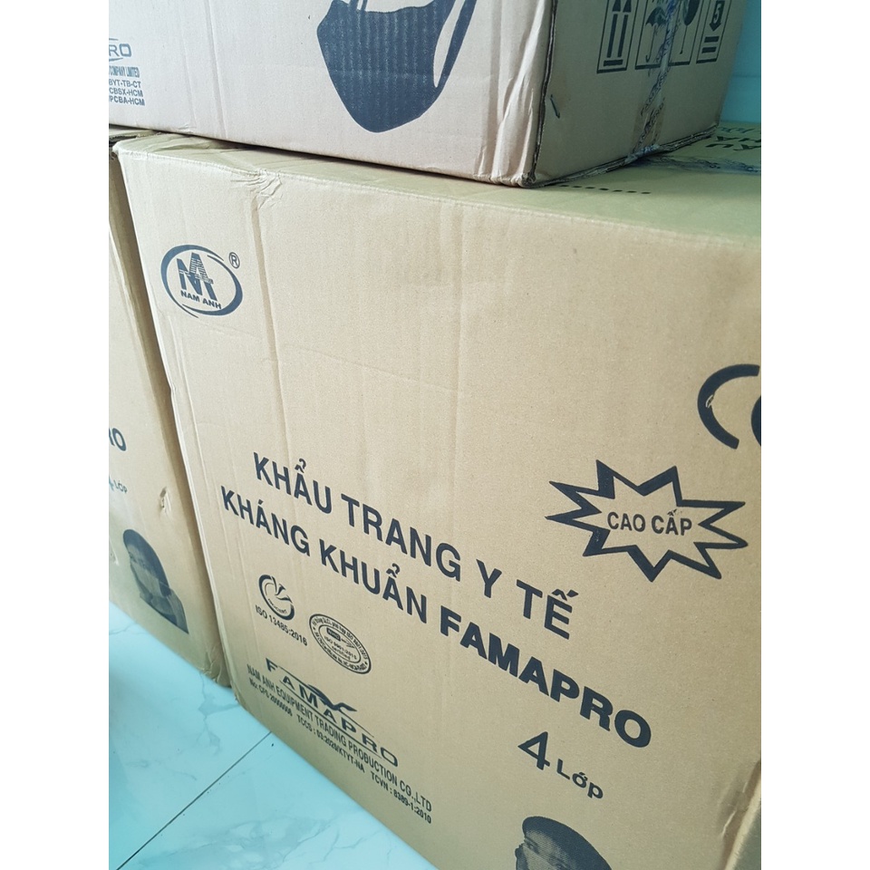 [Hộp 50 cái] Khẩu trang y tế 4 lớp FAMAPRO (Nam Anh)