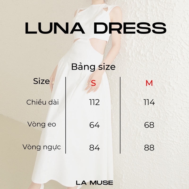 Đầm dài LAMUSE khoét eo bồng xòe (Luna Dress) | BigBuy360 - bigbuy360.vn