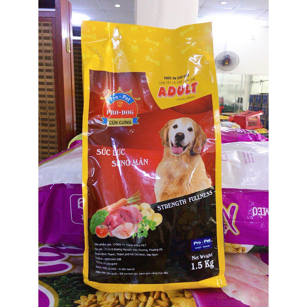 &lt;BAO 21kg&gt; thức ăn hạt khô cho chó trưởng thành PRO DOG ADULT bao lớn 21kg (14 bao 1.5kg)