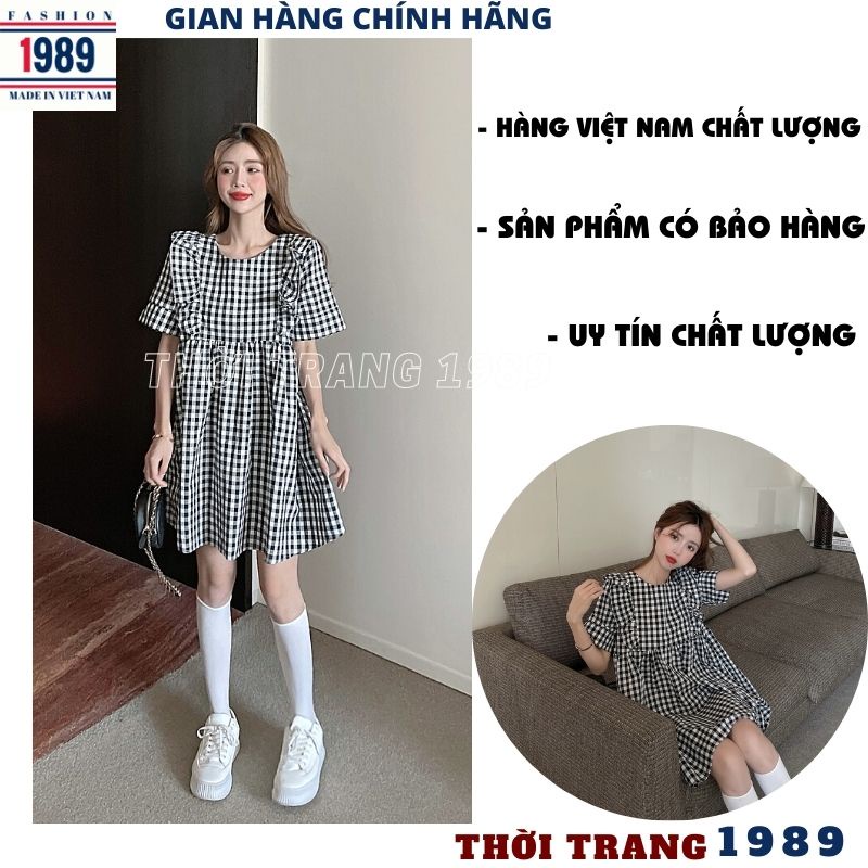 Váy babydoll đôi bạn thân kiểu dáng hàn quốc ulzzang ,đầm công chúa tiểu thư bánh bèo dễ thương -PHƯƠNG 1989