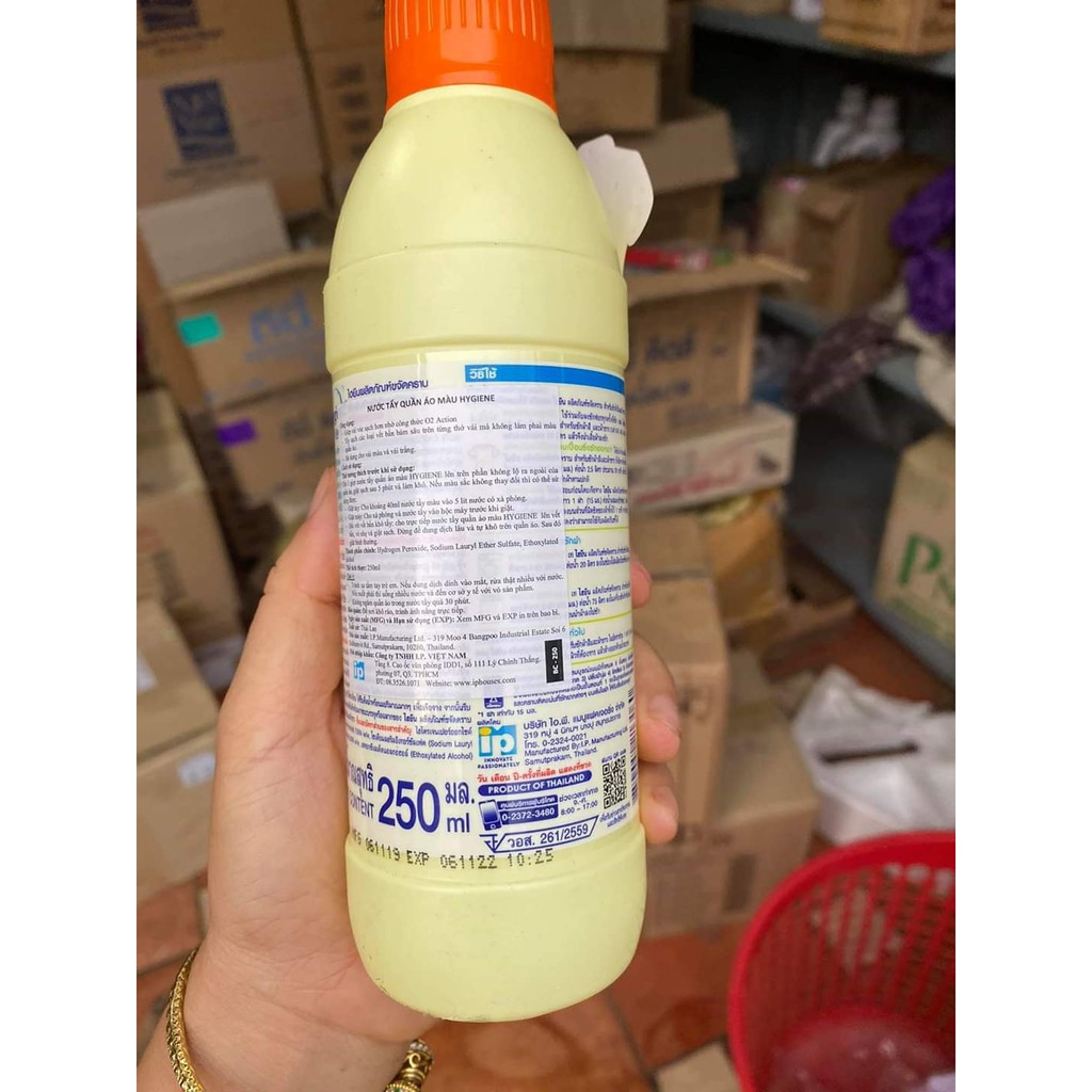 Tẩy quần áo Hygiene Thái Lan 17k/ 1 chai 250ml