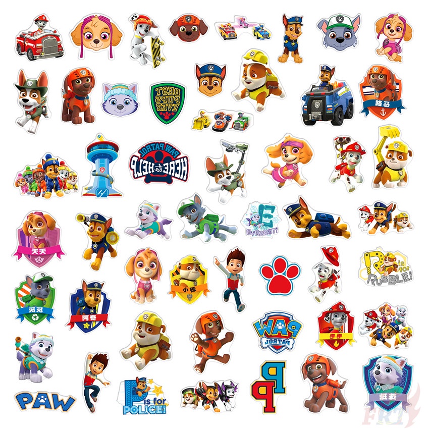 ❉ Miếng Dán Tuần Tra Chân Series 05 ❉ Bộ 50 Miếng Dán Trang Trí Laptop/ Ván Trượt/ Vali Họa Tiết Hoạt Hình Dễ Thương DIY