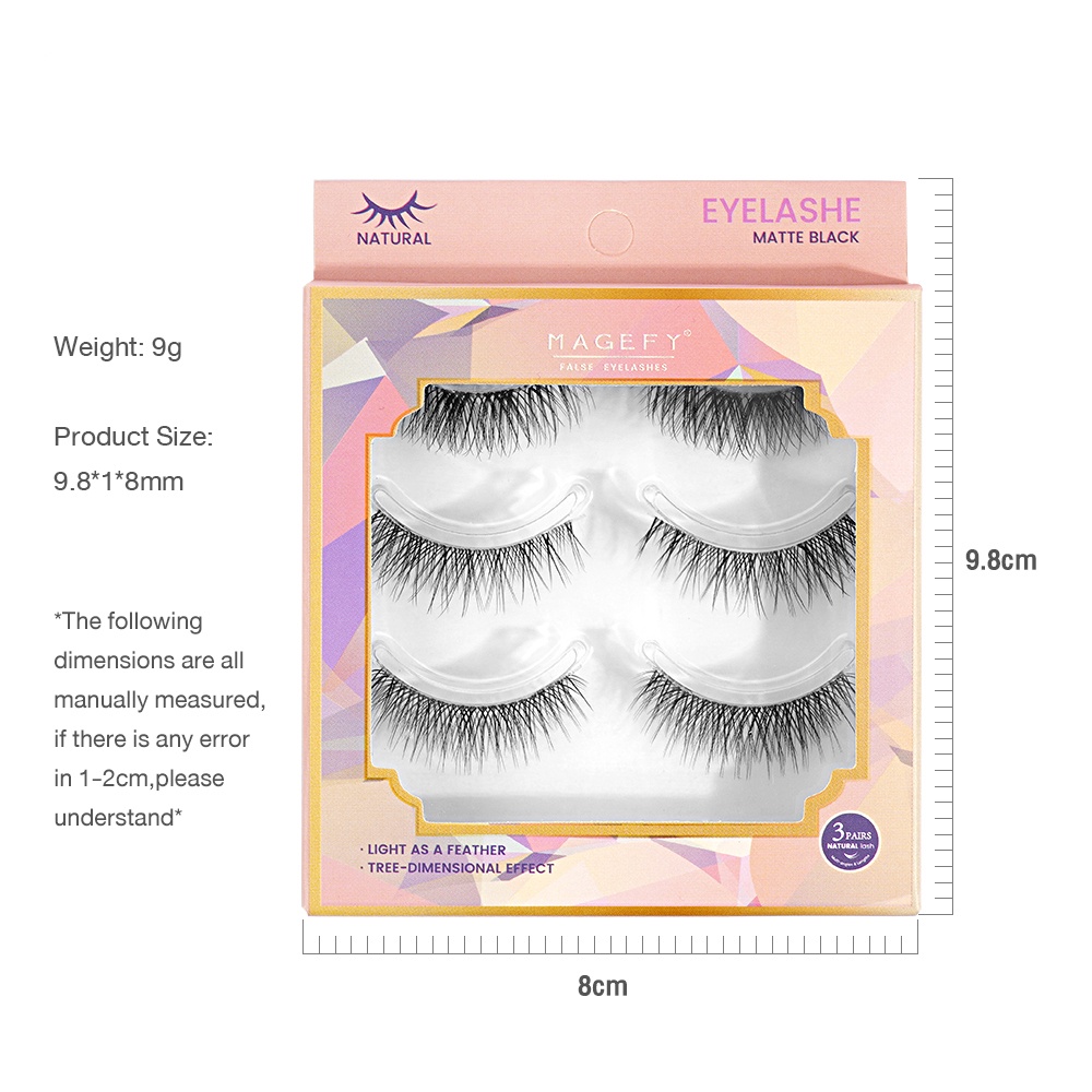 Set 3 cặp lông mi giả MAANGE cong dài