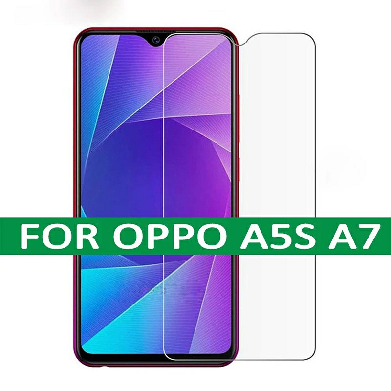 Cường lực Oppo A5s / Oppo A7 / A12  trong suốt loại tốt 9H / 2.5D ( tặng keo mép )