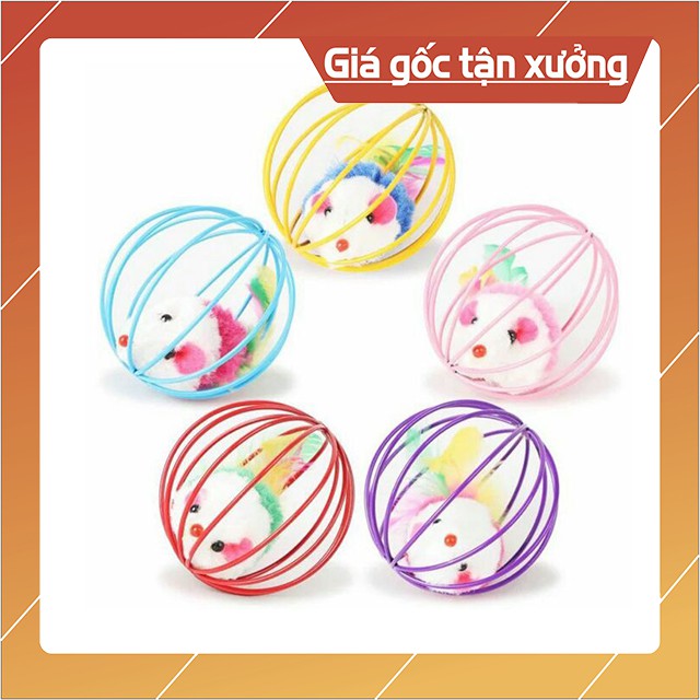 [DÀNH CHO MÈO CON] 🐭 Đồ chơi bóng lồng chuột dành cho mèo - BoboPetshop Phụ kiện thú cưng Pet shop Hà Nội